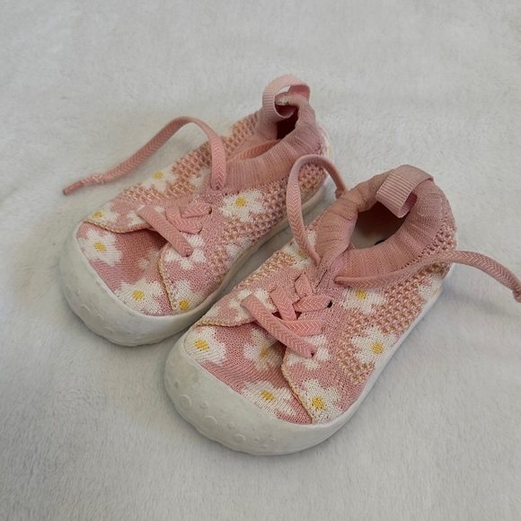 Pink Floral Kids Shoes - Picture 1 of 3